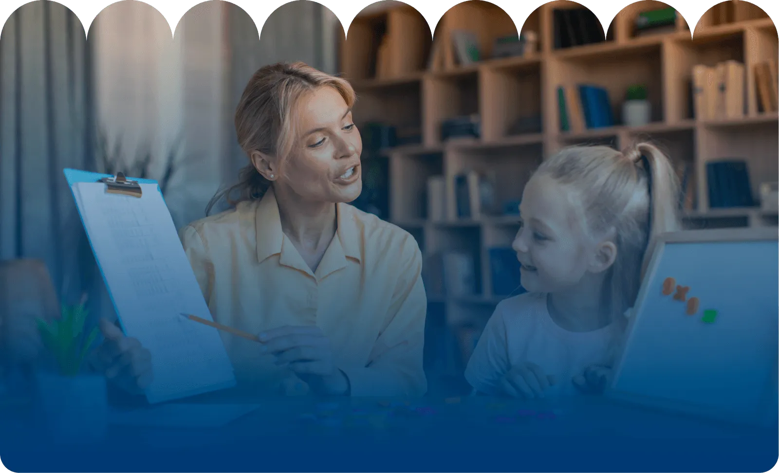 ABA therapist working one-on-one with a child