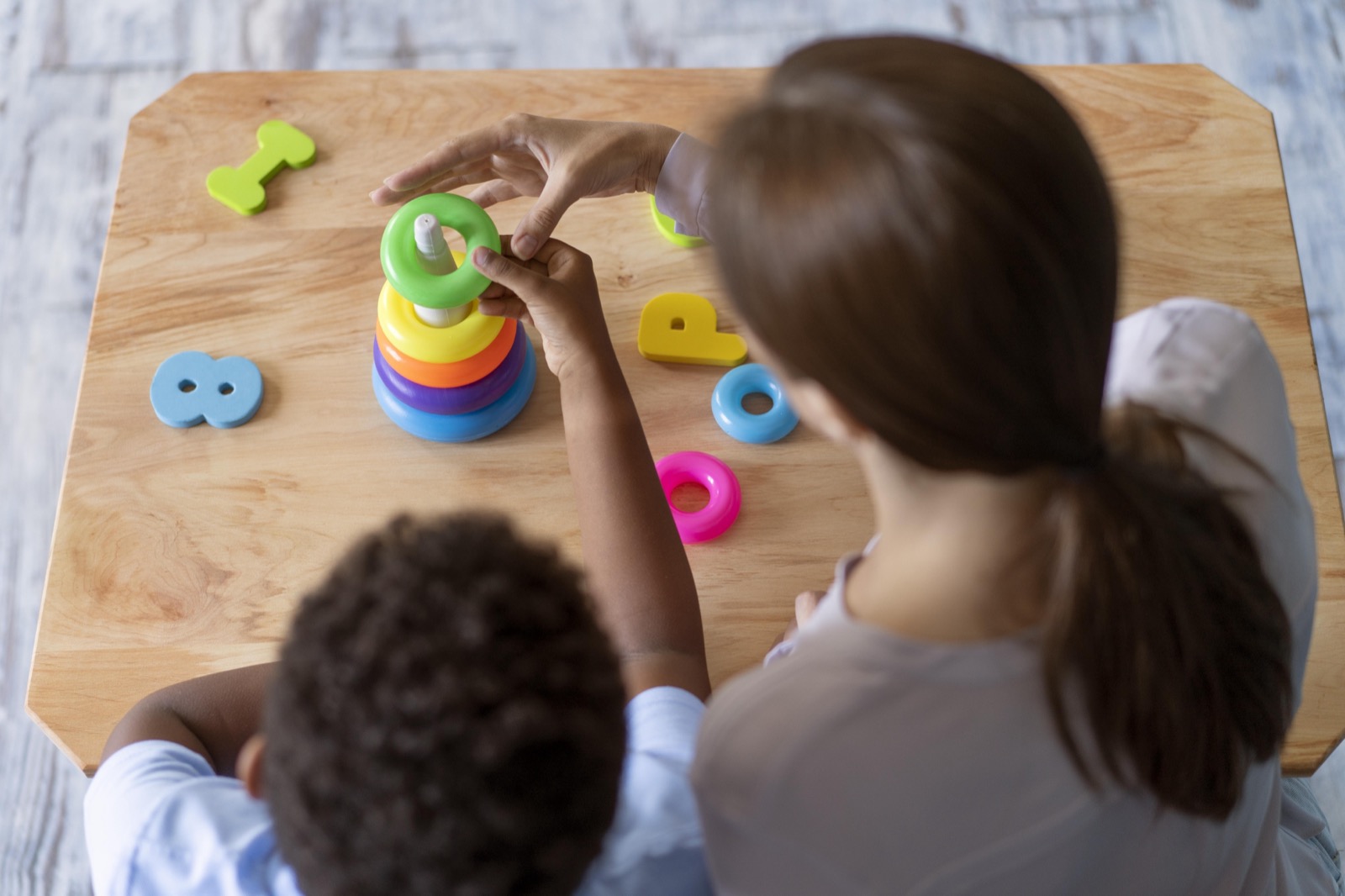 A child during an occupational therapy session