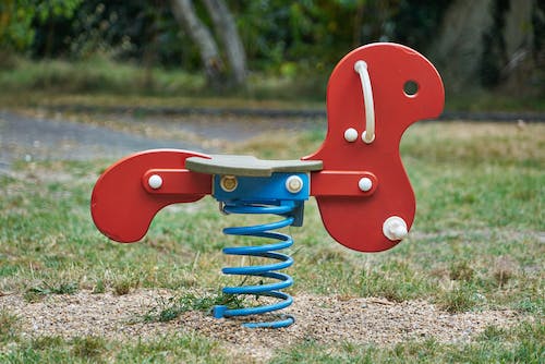 Free  Rocking Horse on the Park  Stock Photo
